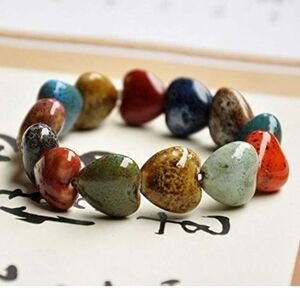Multicolor Heart Bead Bracelet